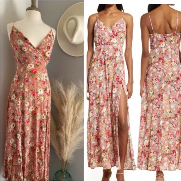 everlasting bliss blush floral print maxi dress Everlasting Bliss Blush Floral Print Maxi Dress Lulus